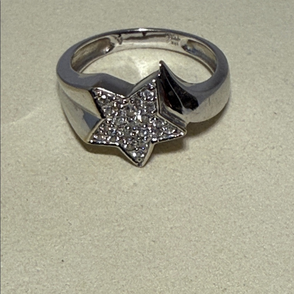 Star diamond ring 18k gold - Picture 9 of 13
